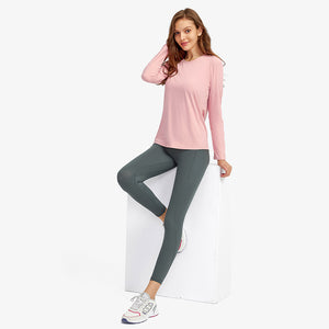 Womens Long Sleeve Tops Seamless Outdoor Performance T-Shirt sport top