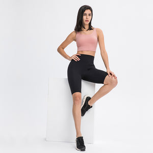 MAYLIFY Sports Bras for Women Seamless Comfortable Yoga Bra with Removable Pads
