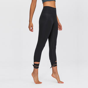 Yoga tights Cropped Women Pants Skin-Friendly bandage dance pants breathable sports high-waisted shaping sports pants