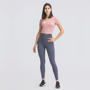 MAYLIFY Women's Short Sleeve Running Yoga Tops, Workout Gym Tops Shirts for Women, Tops for Sports Fitness