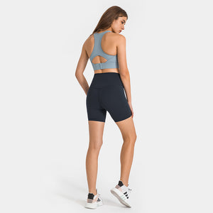 MAYLIFY Racerback Sports Bra for Women- Padded Seamless Activewear Bras for Yoga Gym Workout Fitness