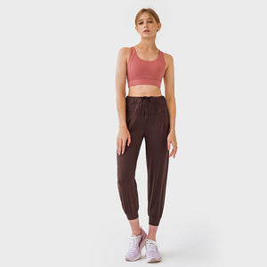 YOGA Women's Stretch Drawstring Sweatpants Joggers Trousers Casual Travel Pants with Pockets