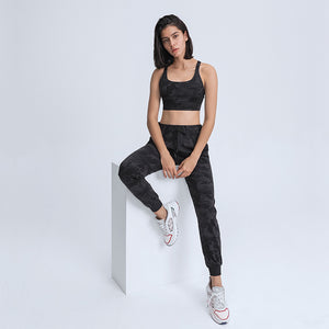 MAYLIFY Sports Bra for Women Criss-Cross Back Padded Strappy Sports Bras Medium Support Yoga Bra with Removable Cups