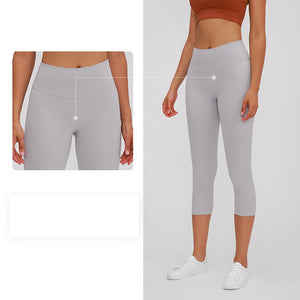 Capri Leggings High Waist Cropped Trousers Yoga Pants for Women Running Active 3/4 Length Leggings for Workout Exercise & Fitness