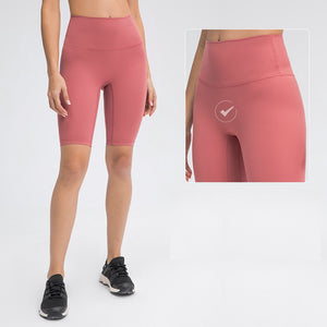 MAYLIFY High Waist Yoga Shorts for Women's Tummy Control Fitness Athletic Workout Running Shorts