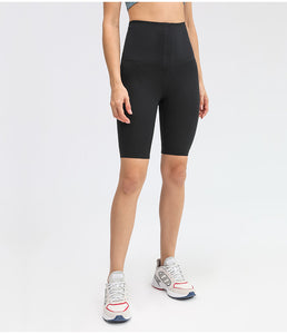 Yoga Pants Ladies High Waist Coated Sports Fitness Shorts Breasted Abdominal Sweat Pants Corset