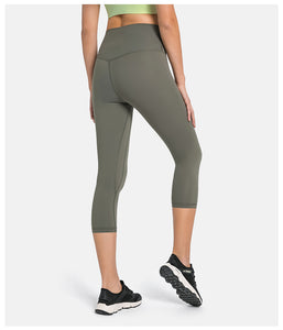 MAYLIFY Breathable Women High Elastic Yoga Pants Tights Quick Dry Sports Solid Color Leggings with Pocket