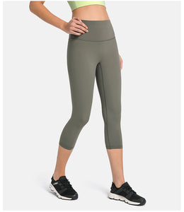 MAYLIFY Breathable Women High Elastic Yoga Pants Tights Quick Dry Sports Solid Color Leggings with Pocket