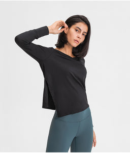 Women's Athletic Long Sleeves Sports Running Shirt Breathable Gym Workout Top Workout shirts