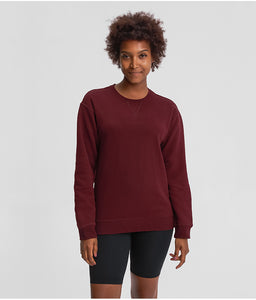 Womens Crew Neck Sweatshirt Solid Color Long Sleeve Pullover Tops