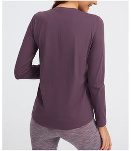 Womens Long Sleeve Tops Seamless Outdoor Performance T-Shirt sport top