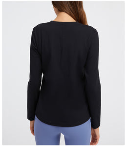 Womens Long Sleeve Tops Seamless Outdoor Performance T-Shirt sport top