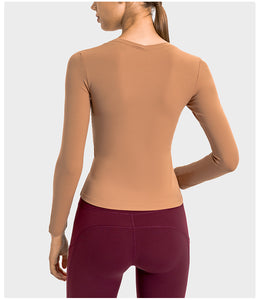 MAYLIFY Women's Seamless Long Sleeve Running Top Gym Sports Workout Casual T-Shirts