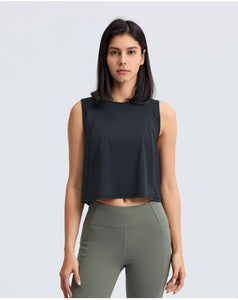 MAYLIFY Crop Tops Womens Workout Tops Flowy Cropped Tank Tops Athletic sleeveless Shirts