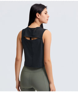 MAYLIFY Crop Tops Womens Workout Tops Flowy Cropped Tank Tops Athletic sleeveless Shirts