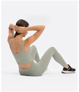 MAYLIFY Women Shockproof Sports Bra Running Workout Gym Top Gathering Widened Shoulder Belt Bra Short Vest Tops