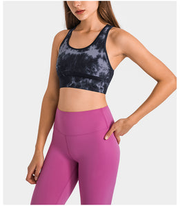 MAYLIFY Racerback Sports Bra for Women- Padded Seamless Activewear Bras for Yoga Gym Workout Fitness