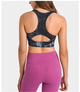 MAYLIFY Racerback Sports Bra for Women- Padded Seamless Activewear Bras for Yoga Gym Workout Fitness