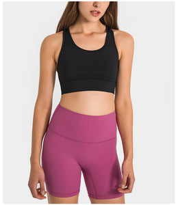MAYLIFY Racerback Sports Bra for Women- Padded Seamless Activewear Bras for Yoga Gym Workout Fitness