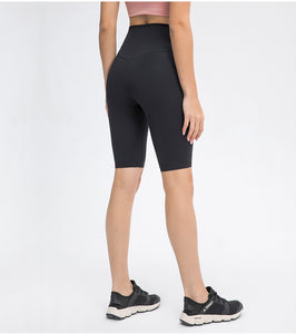 MAYLIFY High Waist Yoga Shorts for Women's Tummy Control Fitness Athletic Workout Running Shorts