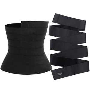 Wrap Bandage Snatch Waist Trimmer Tummy Sweat Wraps Belt for Women Belly Body Shaper Compression Wrap Gym