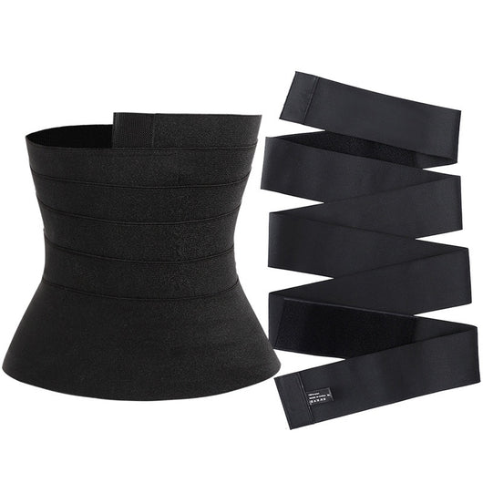 Wrap Bandage Snatch Waist Trimmer Tummy Sweat Wraps Belt for Women Belly Body Shaper Compression Wrap Gym