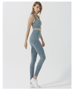 MAYLIFY Yoga Outfits 2 Piece High Waisted Leggings with Sports Bra Gym Clothes Sets