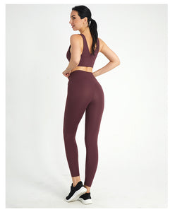 Workout Sets Ribbed Tank 2 Piece Seamless High Waist Gym Outfit Yoga Shorts Sets