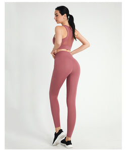 Women 2 Piece Workout Outfits Sports Bra Seamless Leggings Yoga Gym Activewear Set