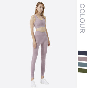 MAYLIFY Yoga Outfits 2 Piece High Waisted Leggings with Sports Bra Gym Clothes Sets