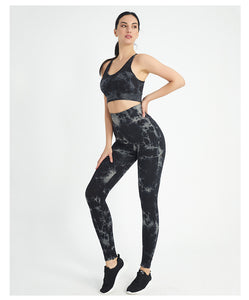 Workout Outfits for Women 2 Piece Ribbed Seamless Crop Tank High Waist Yoga Leggings Sets