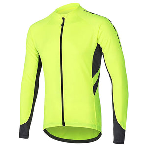 Cycling Jersey Mens Bike Shirt Long Sleeve Cycle Top with Pockets Simple Line Series