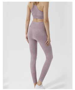 MAYLIFY Yoga Outfits 2 Piece High Waisted Leggings with Sports Bra Gym Clothes Sets