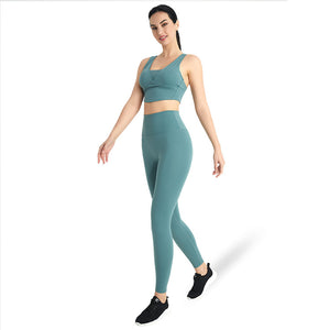 Workout Sets Ribbed Tank 2 Piece Seamless High Waist Gym Outfit Yoga Shorts Sets
