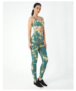 Workout Outfits for Women 2 Piece Ribbed Seamless Crop Tank High Waist Yoga Leggings Sets