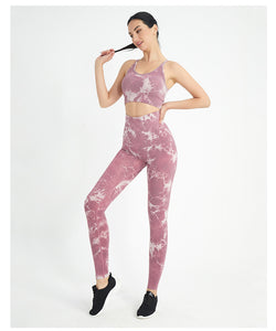 Workout Outfits for Women 2 Piece Ribbed Seamless Crop Tank High Waist Yoga Leggings Sets