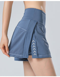 Women's Running Shorts Elastic High Waisted Shorts Pocket Sporty Workout Shorts Quick Dry mesh Athletic Shorts Pants