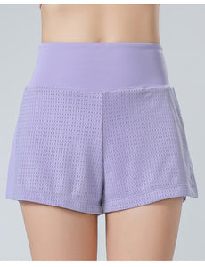 Women's Running Shorts Elastic High Waisted Shorts Pocket Sporty Workout Shorts Quick Dry mesh Athletic Shorts Pants