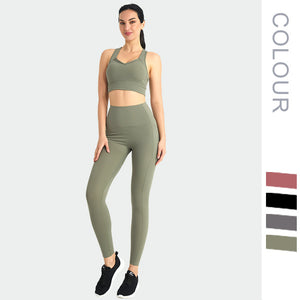 Women 2 Piece Workout Outfits Sports Bra Seamless Leggings Yoga Gym Activewear Set