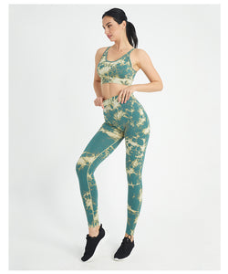 Workout Outfits for Women 2 Piece Ribbed Seamless Crop Tank High Waist Yoga Leggings Sets