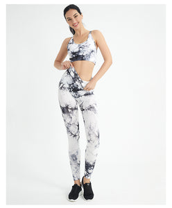 Workout Outfits for Women 2 Piece Ribbed Seamless Crop Tank High Waist Yoga Leggings Sets