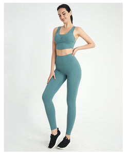 Workout Sets Ribbed Tank 2 Piece Seamless High Waist Gym Outfit Yoga Shorts Sets