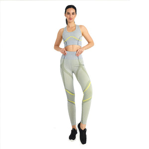 MAYLIFY Women Workout Sets 2 Pieces Suits High Waisted Yoga Leggings with Stretch Sports Bra Gym Tracksuits Active Set