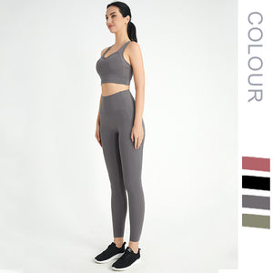Women 2 Piece Workout Outfits Sports Bra Seamless Leggings Yoga Gym Activewear Set