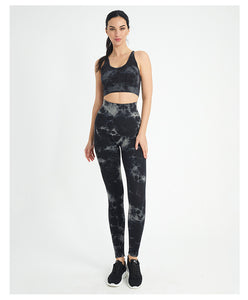 Workout Outfits for Women 2 Piece Ribbed Seamless Crop Tank High Waist Yoga Leggings Sets