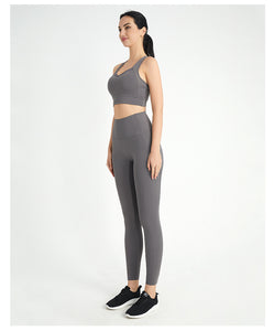 Women 2 Piece Workout Outfits Sports Bra Seamless Leggings Yoga Gym Activewear Set