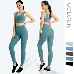 Workout Sets Ribbed Tank 2 Piece Seamless High Waist Gym Outfit Yoga Shorts Sets