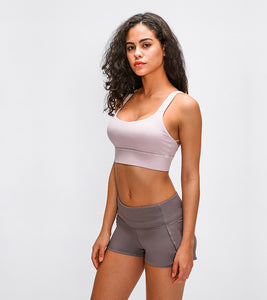 Longline Sports Bra Gym Athletic Fitness Clothing Padded Sexy High Strength Strappy Womens Yoga Bra