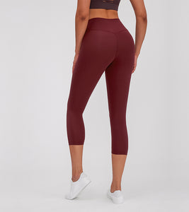 Capri Leggings High Waist Cropped Trousers Yoga Pants for Women Running Active 3/4 Length Leggings for Workout Exercise & Fitness