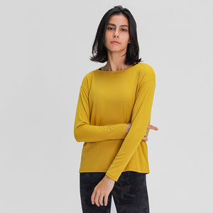 MAYLIFY Long Sleeve Workout Shirts for Women Athletic Tops Running Yoga Shirts